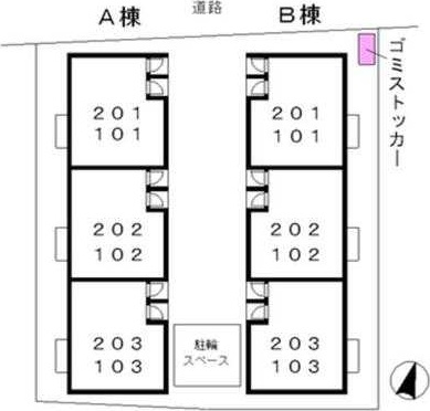 フローラ幡ヶ谷の区画図