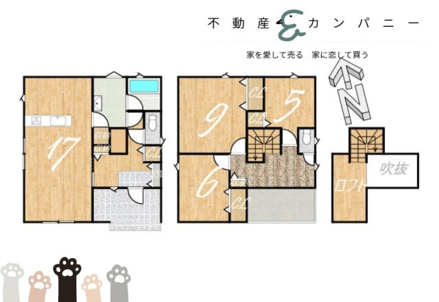 クレイドルガーデン松山北条辻第6-2号棟　松山市北条辻の新築戸建の間取り