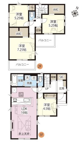 【間取り】 | 川越市的場38期　グラファーレ　新築戸建　全10棟　6号棟