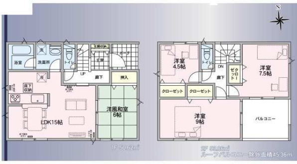 【新築戸建て】秋田市手形　第4の間取り