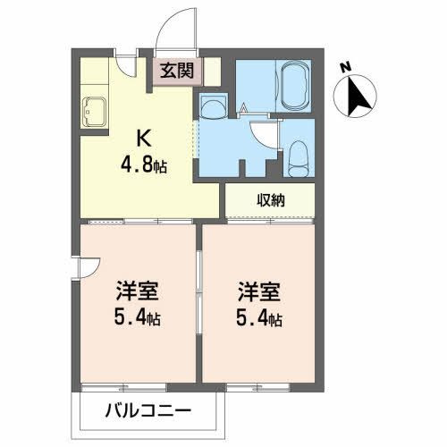 エンデバー三ツ割 Ａの間取り
