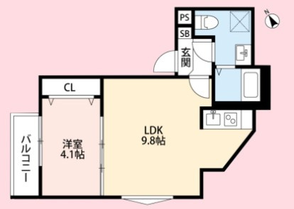 CRASTINE愛宕町の間取り