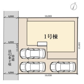 第1　石岡市東光台　新築戸建ての区画図|区画図です♪