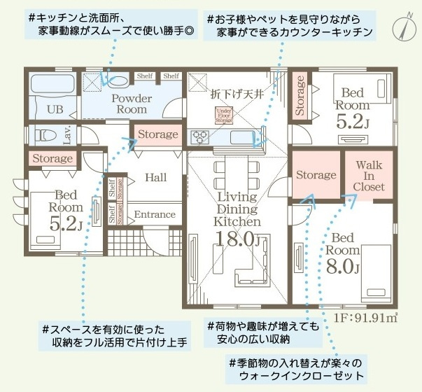 第1　石岡市東光台　新築戸建ての間取り|実際の空間の広さや陽当たり、風通しなどは現地でご確認できます♪