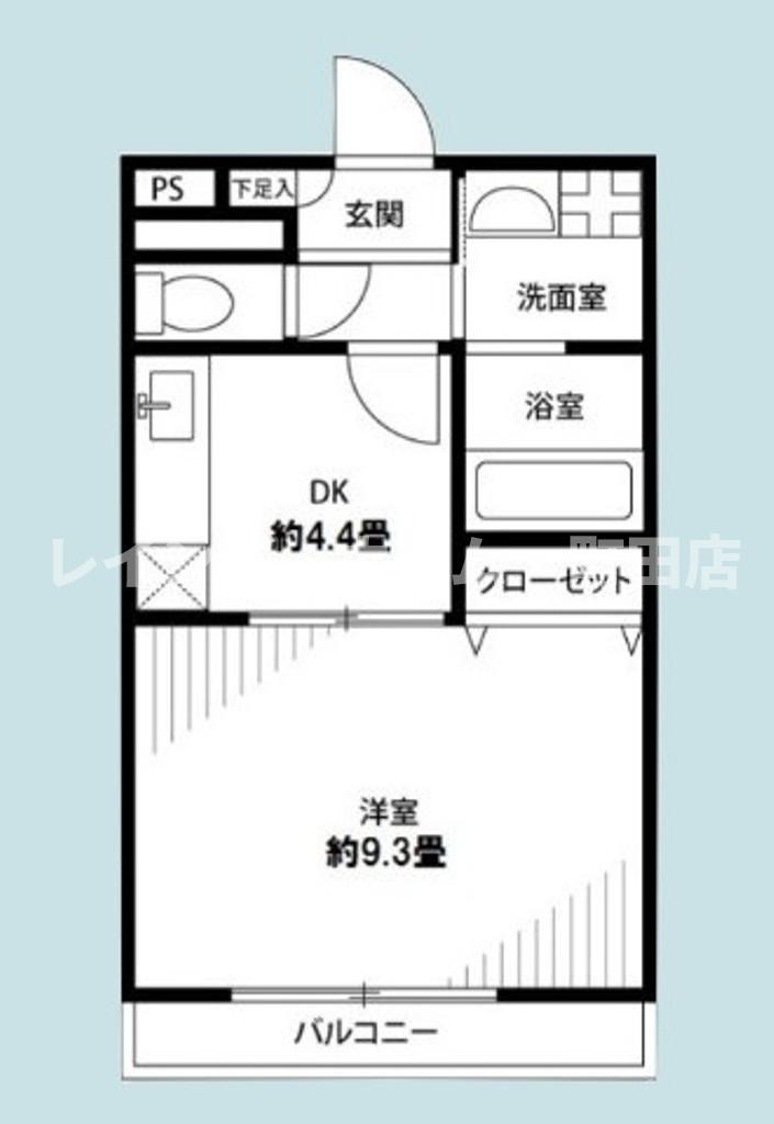 アムール 麻生※初期費用分割あと払いサービス利用可能物件の間取り
