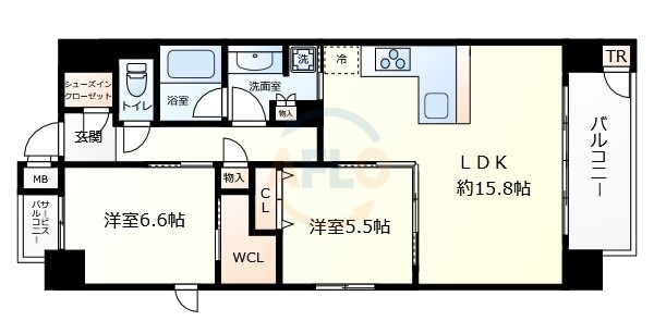 ラシュレ扇町公園　菅北小学校区の間取り|ラシュレ扇町公園　間取り
