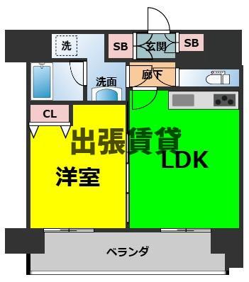 仲介手数料0！！スタジオスクエア泉の間取り
