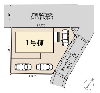 第1　石岡市石岡　新築戸建ての区画図|区画図です♪