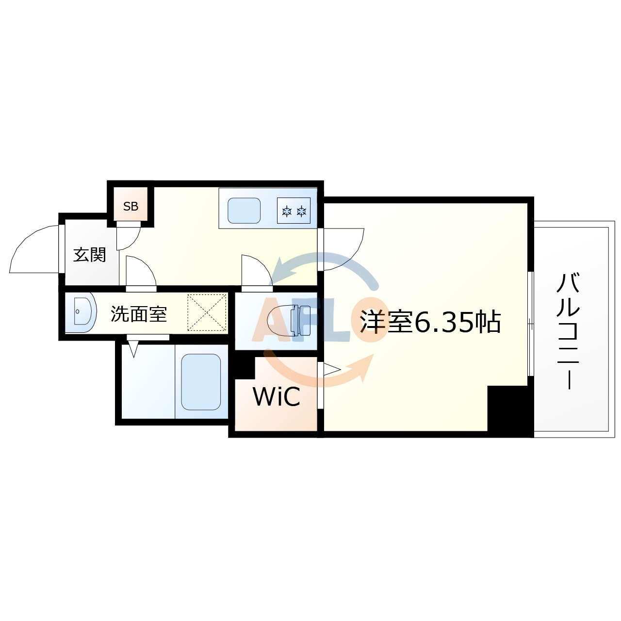 ウインズコート都島の間取り|ウインズコート都島　開放感のある間取り