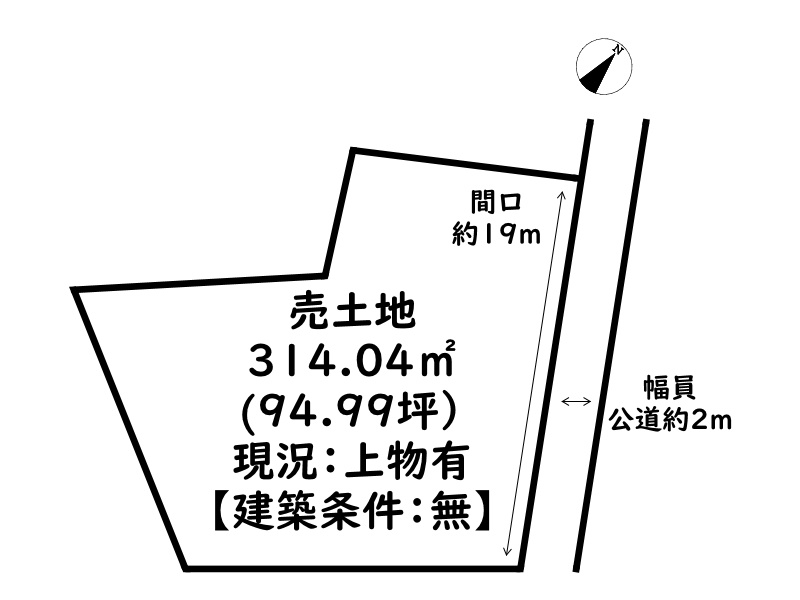 姫路市飾磨区細江/売土地の土地図