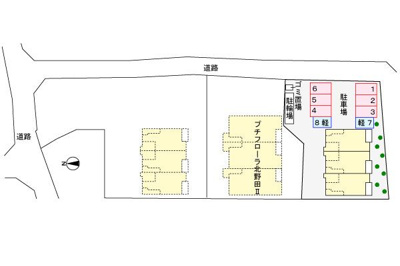 【区画図】 | プチフローラ北野田Ⅲ
