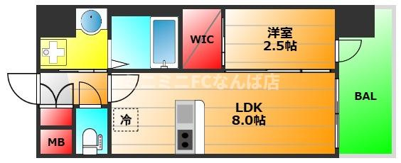 セレニテ南堀江エクラの間取り|現状有姿　壁紙の色などは部屋によって違います