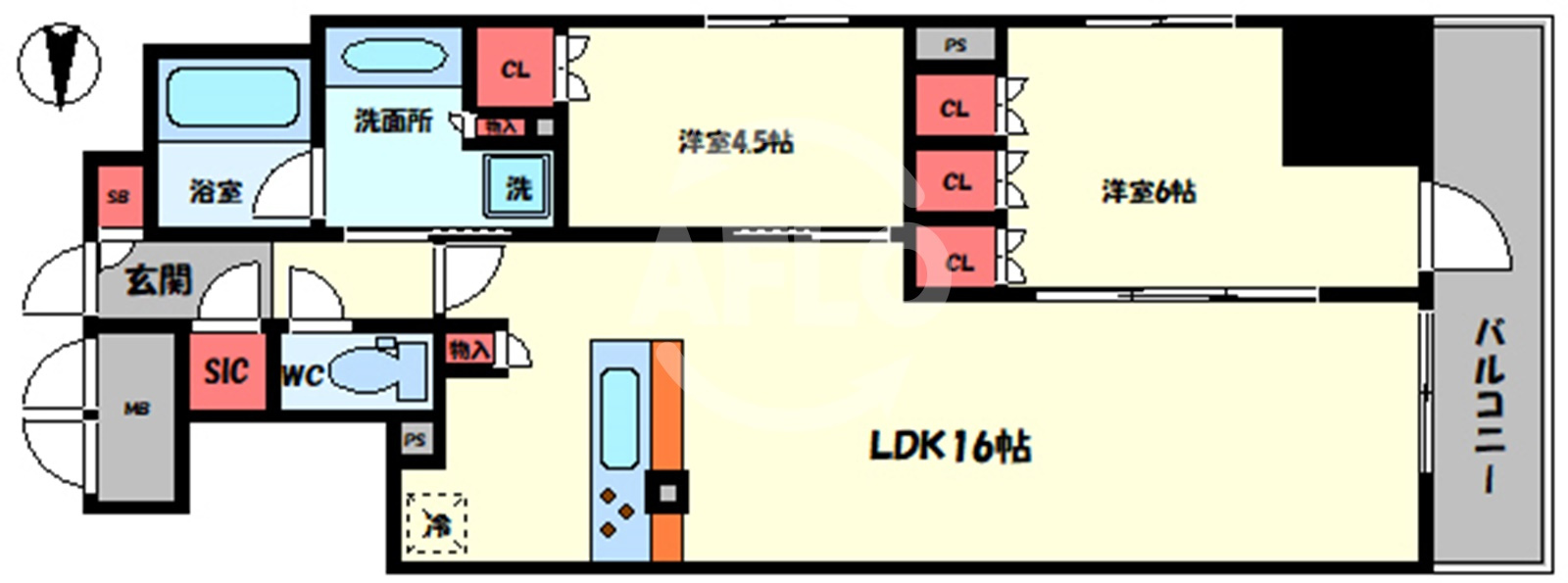 ブランズ大阪松屋町の間取り|ブランズ大阪松屋町　間取り