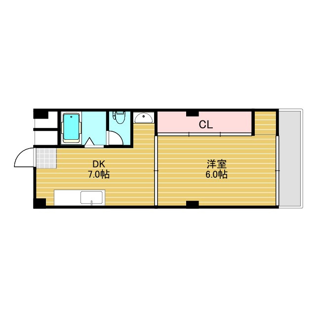 ローズコーポ新大阪第1の間取り