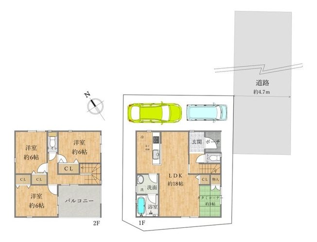 【間取り】 | 岸和田市神須屋町3丁目7号棟・戸建