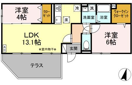 【間取り】 | Garden大黒屋 | 築浅！2LDKの間取りです！