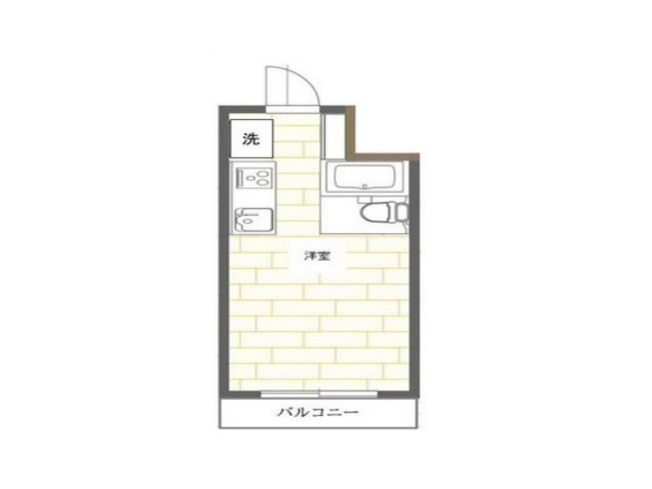 【間取り】 | メゾン・ド・ラポール | ワンルームタイプの1Rの中古マンション。居室とキッチンがひとつながりで、単身の方やセカンドハウスに向くコンパクトな住まいです。落ち着いた色合いでまとめたな内装が、ゆったりとした時間を演出します。