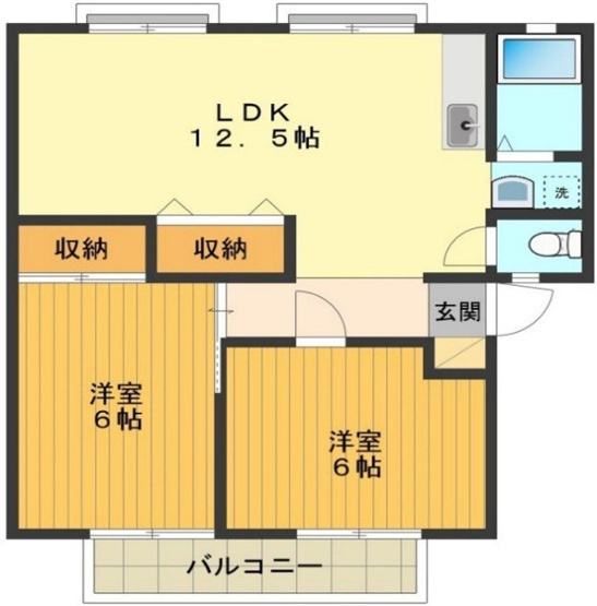 【間取り】 | サンガーデン中山Ａ