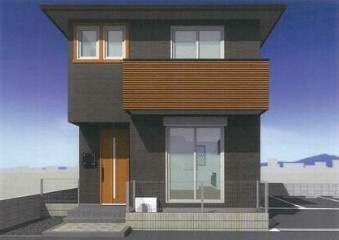 池田市旭丘1丁目戸建の外観パース