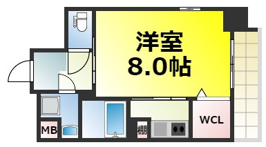 【間取り】 | ミラージュパレス南堀江 仲介手数料無料