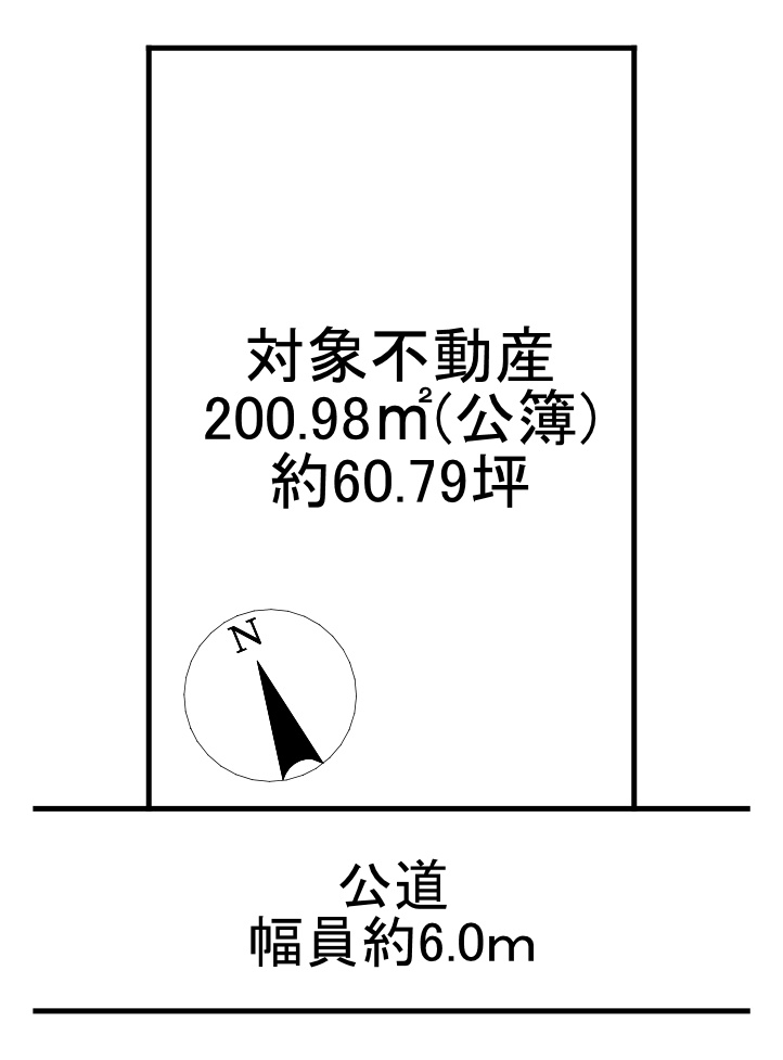 -三丁目不動産-　深谷市岡里　解体更地渡しの土地図