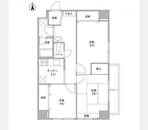 【間取り】 | 中川フラッツ | 間取