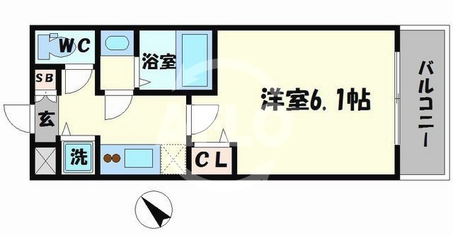 プレサンス上町台クレストの間取り|プレサンス上町台クレスト　間取り