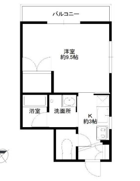 茗荷谷ハイツの間取り