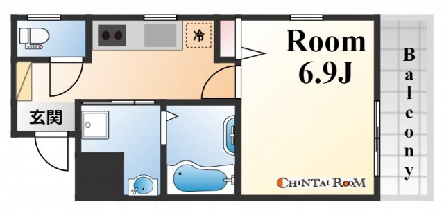 神戸市中央区大日通６丁目の賃貸マンションの間取り