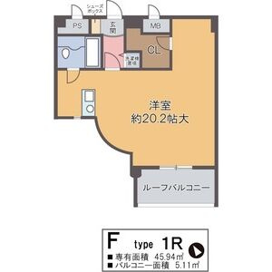 芦屋市三条町の賃貸マンションの間取り