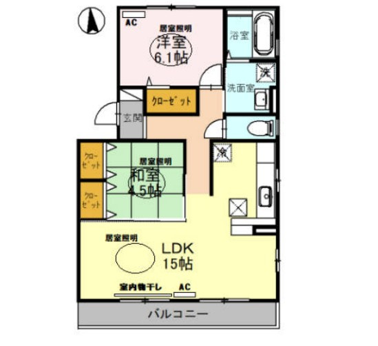【間取り】 | クロスロードⅡB棟