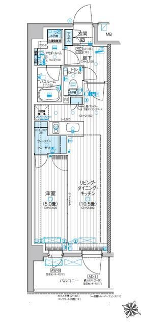 パレステージ横浜十日市場の間取り