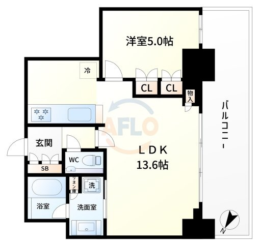 ザ・ファインタワー大阪肥後橋の間取り|ザ・ファインタワー大阪肥後橋　間取り