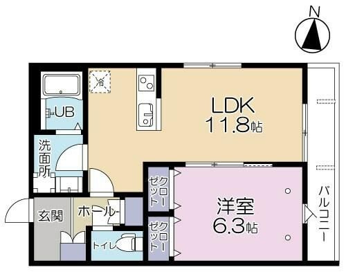 （仮称）旭区中希望が丘計画　Ｄ棟の間取り