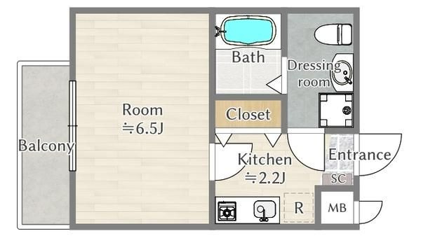 アムロゼッタ四ッ谷の間取り