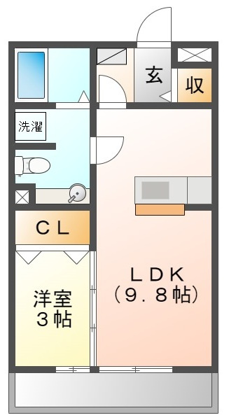 Ｃｏｍｏｄｏ　Ｇｉｏｎｅ　Ｂの間取り