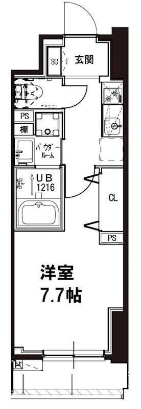 メゾンドアーク南大井の間取り|間取りです。