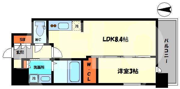 ミラージュパレス難波幸町の間取り|ミラージュパレス難波幸町　間取り