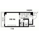 【間取り】 | 洋室8帖の1Kの間取りです
