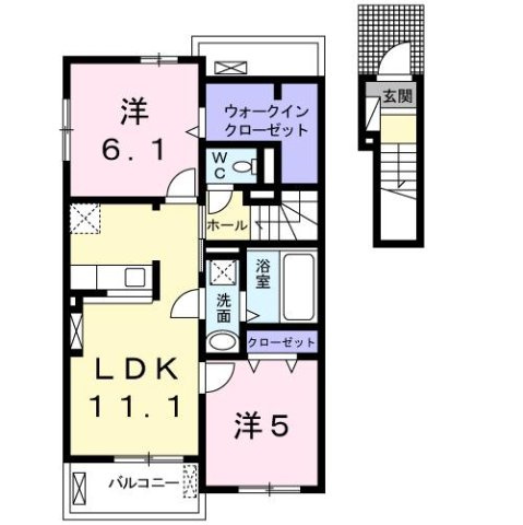 レジデンス小山　Ⅰの間取り
