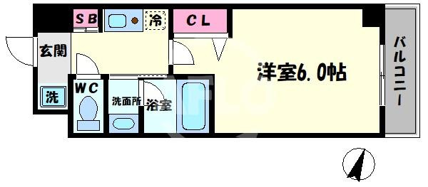 クレド桜川の間取り|クレド桜川　開放感ある間取り