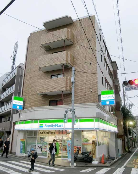アサカシオン三軒茶屋　礼金0　フリーレント　外観タイル貼りの外観