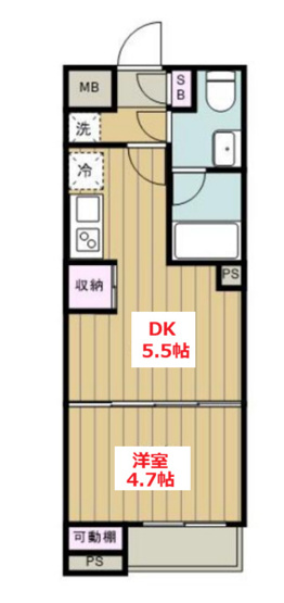 【間取り】 | パークキューブ大森山王 | お部屋の間取りです。