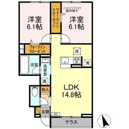 フルールAの間取り