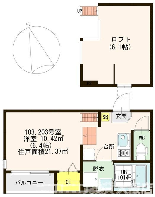 大阪市住之江区安立２丁目のアパートの間取り