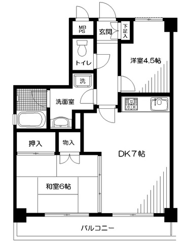 日神パレステージ鶴見市場第2の間取り