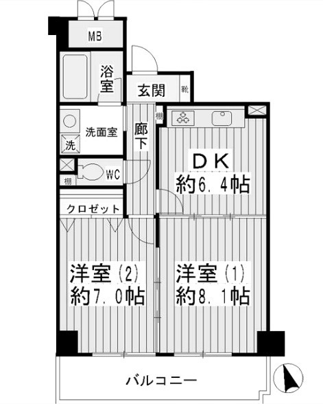 ガルファーサ新横浜の間取り