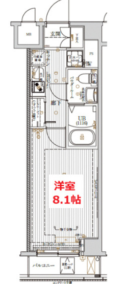【間取り】 | クレストタップ羽田 | お部屋の間取りです。