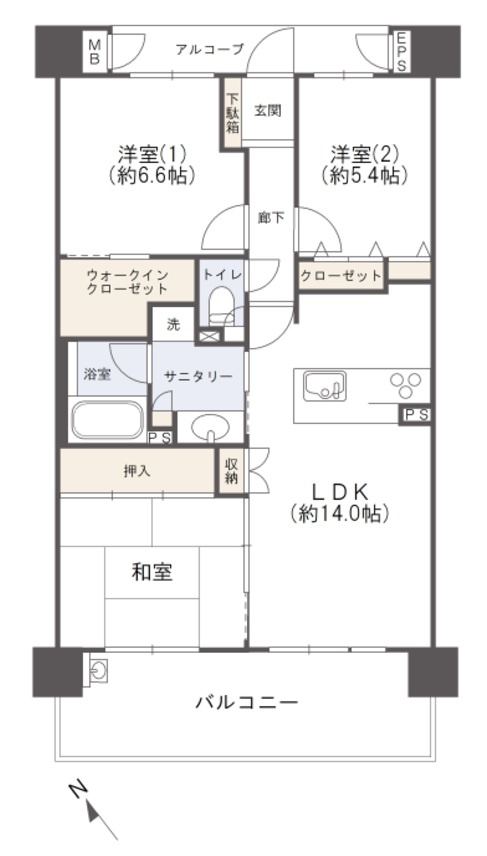 アルファステイツ下松瑞穂町の間取り