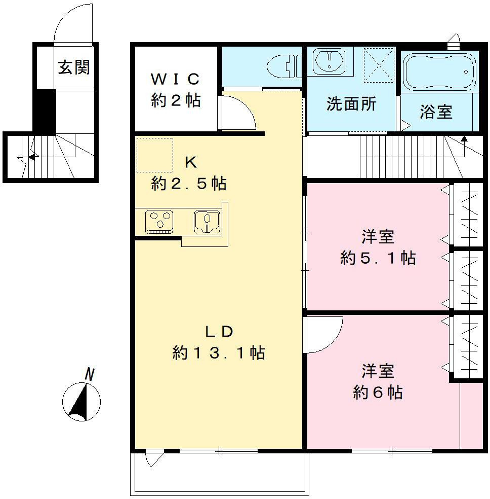 Aparutoman岡本の間取り